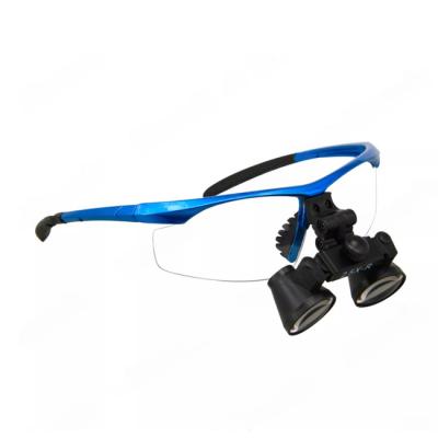 SM2.5X + BP frame - легкие бинокулярные лупы системы Flip-up на усиленной спортивной оправе, увеличение 2.5х | Ymarda (Китай)