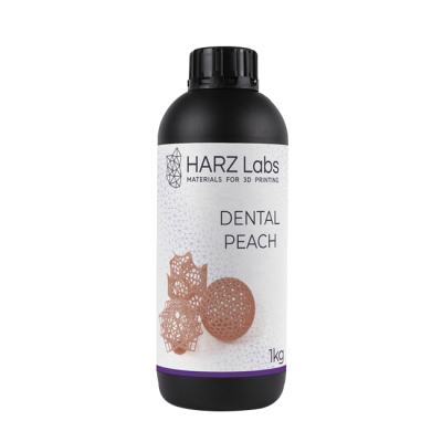 HARZ Labs Dental Peach - фотополимерная смола для печати дентальных мастер-моделей, цвет персиковый, 1 кг | HARZ Labs (Россия) HARZ Labs Dental Peach - фотополимерная смола для печати дентальных мастер-моделей, цвет персиковый, 1 кг | HARZ Labs (Россия)