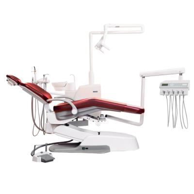 Siger U500 - стоматологическая установка с нижней подачей инструментов, с креплением блока на шарнире под креслом | Siger (Китай)