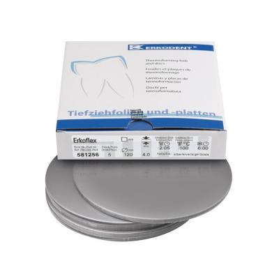 Erkoflex color - термоформовочные пластины, цвет серебряный, круглые, диаметр 120 мм, 5 шт. | Erkodent (Германия)