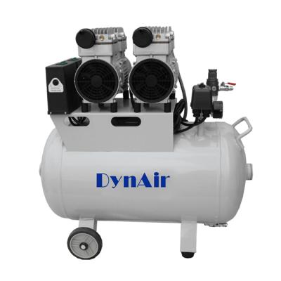 DA7002 - безмасляный компрессор для 2-х стоматологических установок, без осушителя, с ресивером 50 л, 156 л/мин | Jiangsu Dynamic Medical Technology (Китай)