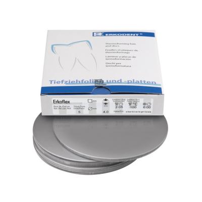 Erkoflex color - термоформовочные пластины, цвет серебряный, круглые, диаметр 125 мм, 5 шт. | Erkodent (Германия)