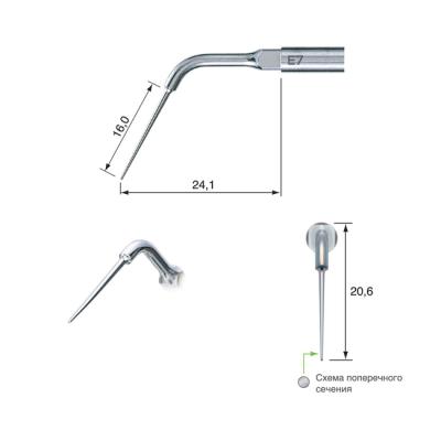 E7 - эндодонтическая насадка к скейлерам Varios | NSK Nakanishi (Япония)