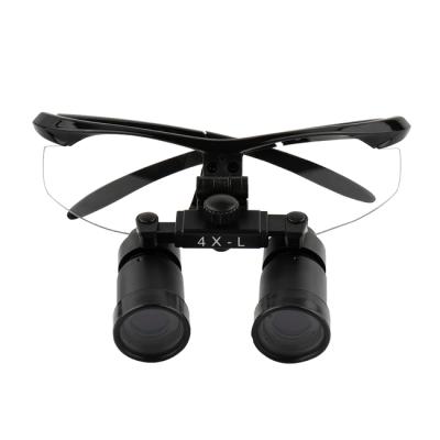 CM4.0X + BP frame - бинокулярные лупы системы Flip-up на усиленной спортивной оправе, увеличение 4.0x | Ymarda (Китай)