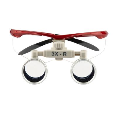 SH3.0X + BP frame - ультралегкие бинокулярные лупы системы Flip-up на усиленной спортивной оправе, увеличение 3.0x | Ymarda (Китай)