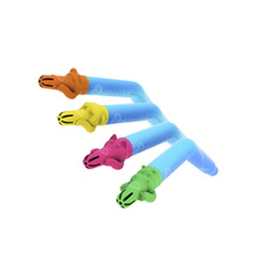 Наконечник слюноотсоса изогнутый в форме зверей Angie, 30 шт. | Angelus (Бразилия)