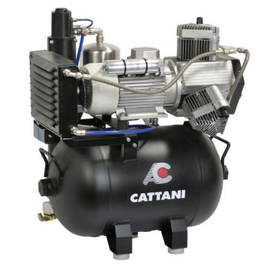 Cattani 45-165 - безмасляный стоматологический компрессор для CAD/CAM, трехцилиндровый, c осушителем, с ресивером 45 л, 165 л/мин | Cattani (Италия)