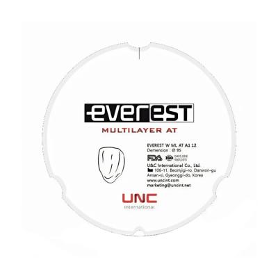 Everest Multilayer AT - циркониевый диск многослойный, предварительно окрашенный, диаметр 95 мм | UNC (Ю. Корея)