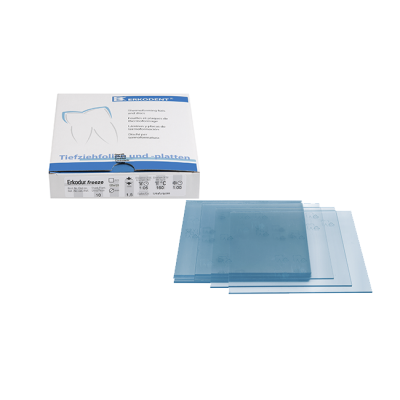 Erkodur freeze - термоформовочные пластины, бирюзовые, квадратные, 125×125 мм, 10 шт. | Erkodent (Германия)