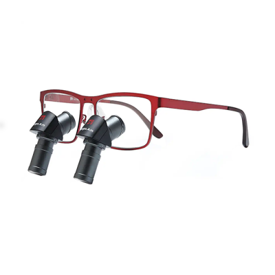 Amtech ErgoAm - бинокулярные лупы на оправе, индивидуальные, рефракторные, угол 45°, увеличение 5.0x, рабочее расстояние 450 мм | Amtech (Китай)