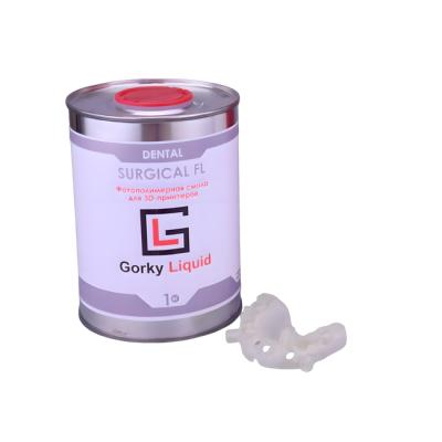 Gorky Liquid Dental Surgical FL SLA - фотополимерная смола для хирургических шаблонов, цвет полупрозрачный, 1 кг | Gorky Liquid (Россия) Gorky Liquid Dental Surgical FL SLA - фотополимерная смола для хирургических шаблонов, цвет полупрозрачный, 1 кг | Gorky Liquid (Россия)