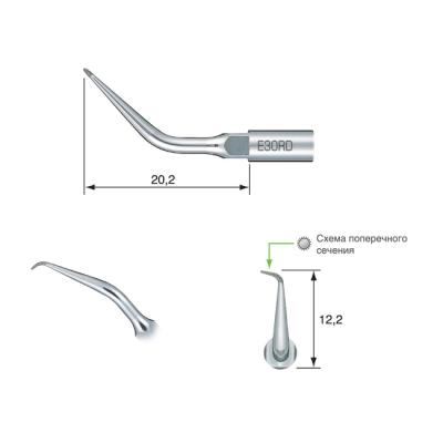 E30RD - эндоретроградная насадка с правосторонним изгибом к скейлерам Varios | NSK Nakanishi (Япония)