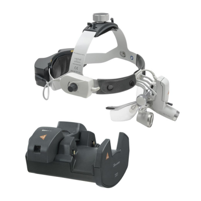 Heine ML4 LED UNPLUGGED HR 2.5x - налобный светодиодный осветитель ML4 LED UNPLUGGED в комплекте с бинокулярными лупами HR 2.5x и защитным щитком S-Guard | Heine (Германия)