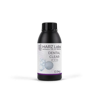 HARZLabs Dental Clear PRO - фотополимерная смола для печати прозрачных сплинтов и капп, цвет прозрачный, 0.5 кг | HARZ Labs (Россия)