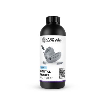HARZ Labs Dental Model Light Grey - фотополимерная смола для изготовления стоматологических моделей, светло-серый цвет, 1 кг | HARZ Labs (Россия)